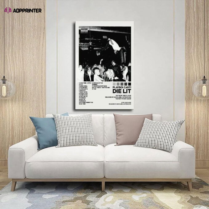 Playboi Carti Die Lit Album Canvas Music Album Cover Poster – Gift For Home Decoration