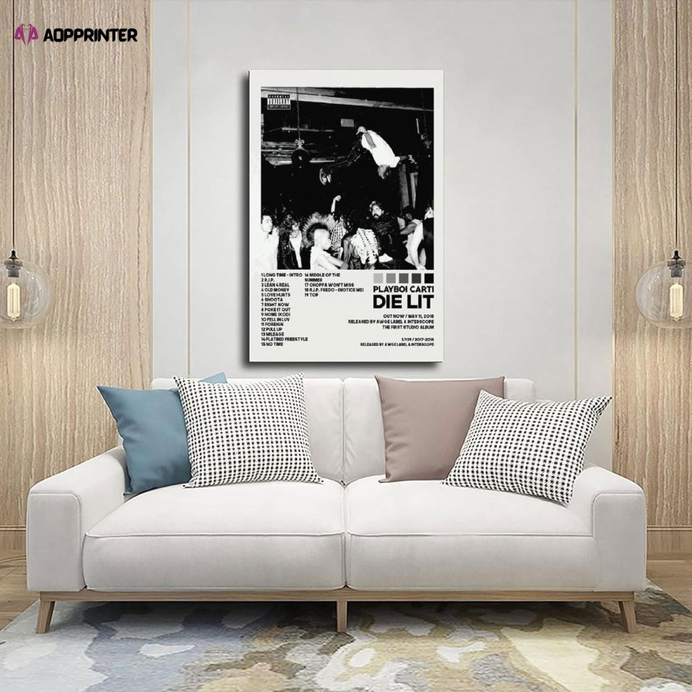 Playboi Carti Die Lit Album Canvas Music Album Cover Poster – Gift For Home Decoration Playboi Carti Die Lit Album Canvas Music Album Cover Poster – Gift For Home Decoration