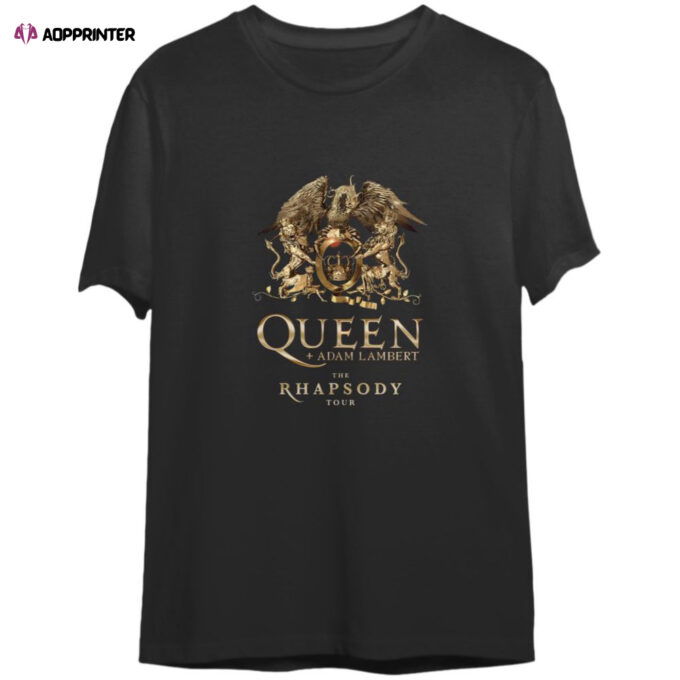 Queen And Adam Lambert The Rhapsody US Tour With Date 2023 T-Shirt