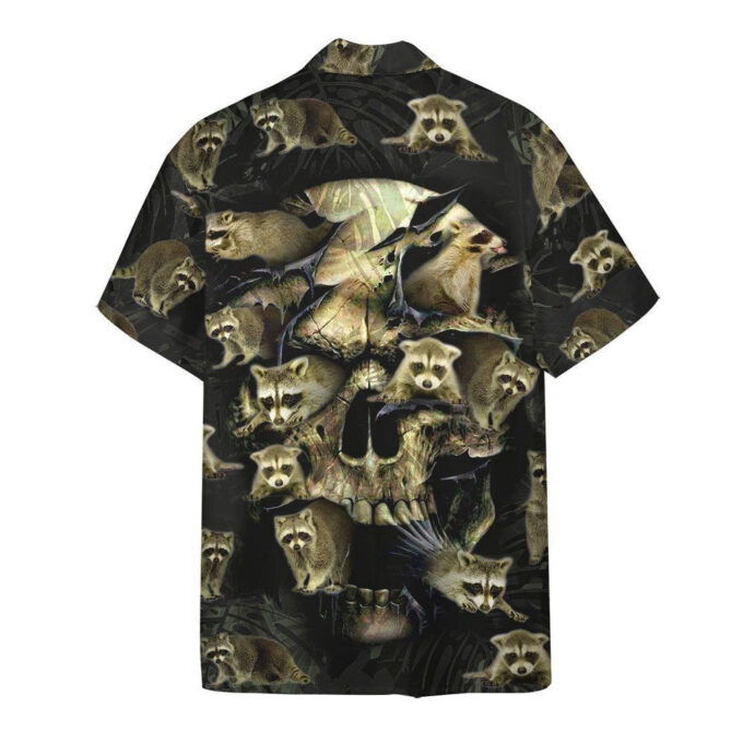 Raccoon Skull Custom Hawaiian Shirt, Gift For Men And Women