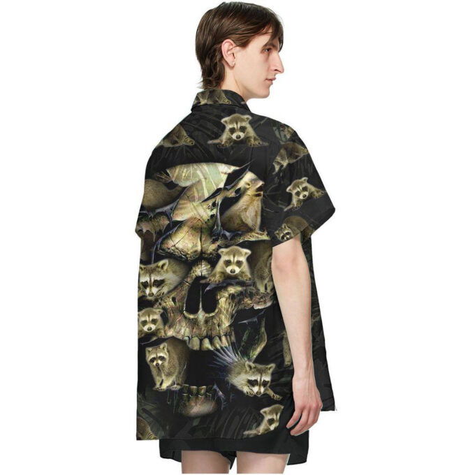 Raccoon Skull Custom Hawaiian Shirt, Gift For Men And Women
