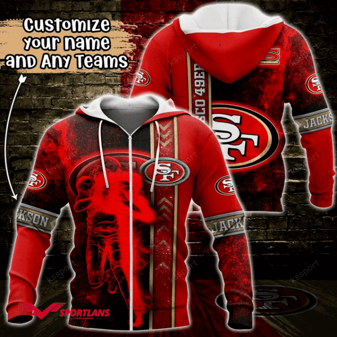 San Francisco 49ers NFL Custom Name 3D Hoodie, Gift For Men And Women