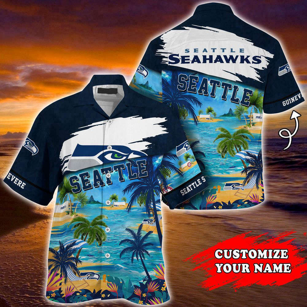 Seattle Seahawks NFL-Customized Summer Hawaii Shirt For Sports Fans Seattle Seahawks NFL-Customized Summer Hawaii Shirt For Sports Fans