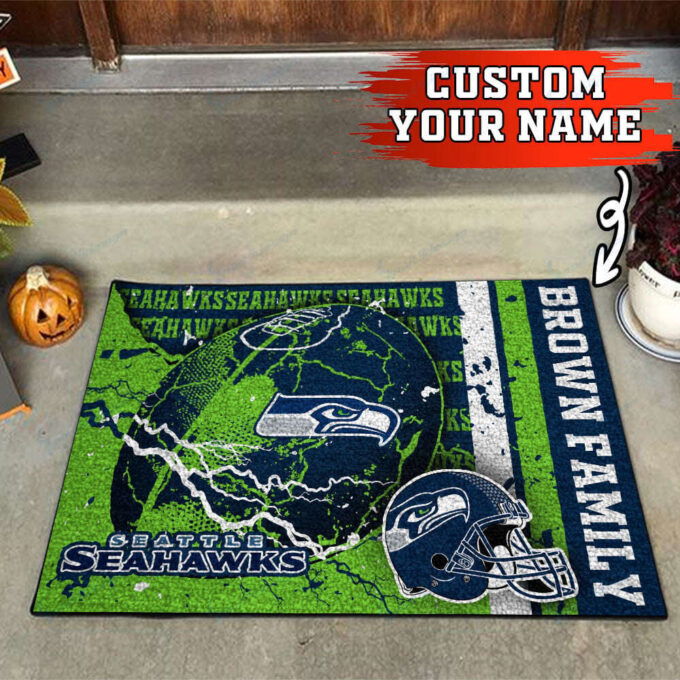 Seattle Seahawks Personalized Doormat, Gift For Home Decor