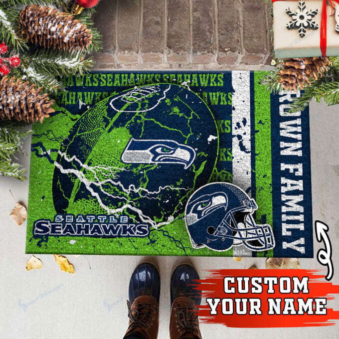 Seattle Seahawks Personalized Doormat, Gift For Home Decor