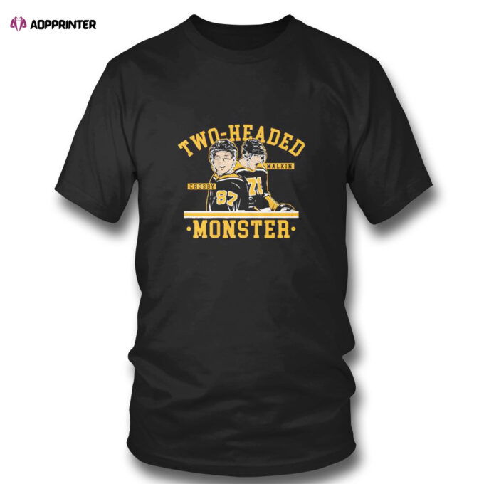 Sidney Crosby Evgeni Malkin Two Headed Monster T-shirt For Fans