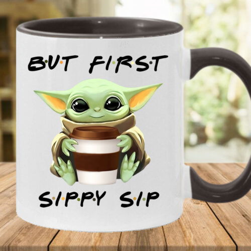 Cart 3 Sippy Sip Baby Yoda Mug, Mandalorian Cup, Star Wars Coffee Mug, Birthday Grogu Gift