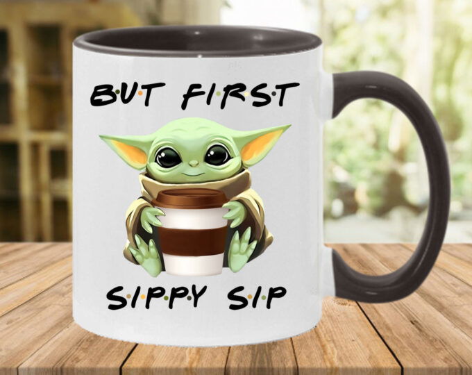 Sippy Sip Baby Yoda Mug, Mandalorian Cup, Star Wars Coffee Mug, Birthday Grogu Gift
