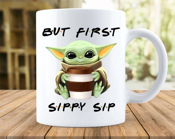 Sippy Sip Baby Yoda Mug, Mandalorian Cup, Star Wars Coffee Mug, Birthday Grogu Gift