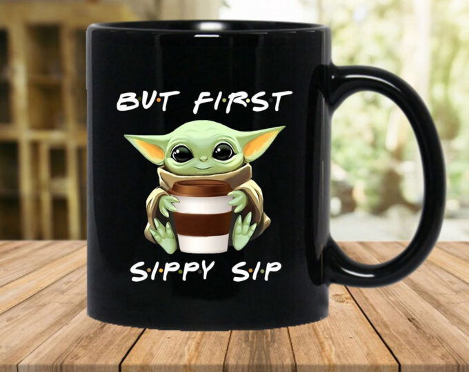 Sippy Sip Baby Yoda Mug, Mandalorian Cup, Star Wars Coffee Mug, Birthday Grogu Gift