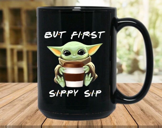Sippy Sip Baby Yoda Mug, Mandalorian Cup, Star Wars Coffee Mug, Birthday Grogu Gift