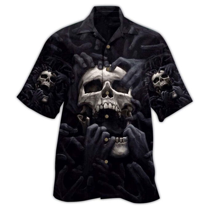 Skull Love Darkness Hawaiian Shirt, Gift For Men Women