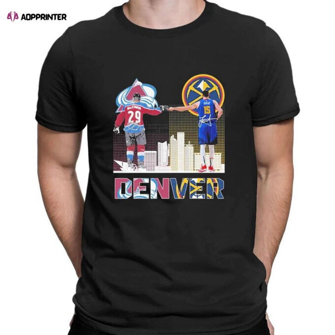 Skyline Denver Nikola Jokic And Nathan Mackinnon Signatures T-Shirt For Fans