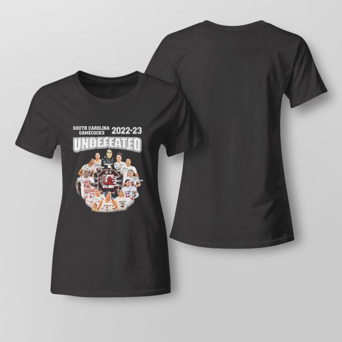 South Carolina Gamecocks 2022 23 Undefeated Dawn Staley Brea Beal Ashlyn Watkins T-shirt For Fans