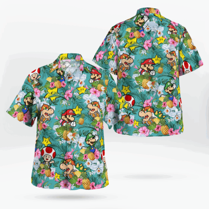 Super Mario Fashion Hawaiian Shirt, Gift For Men Women