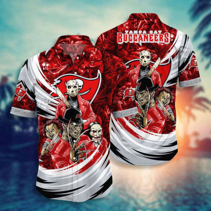 Tampa Bay Buccaneers NFL Halloween Horror Movies Hawaiian Shirts  For Men And Women