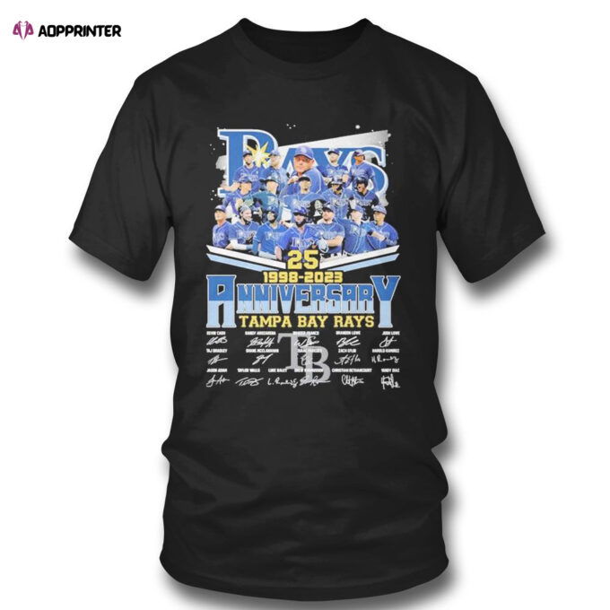 Tampa Bay Rays 25th Anniversary 1998 2023 Signatures Shirt