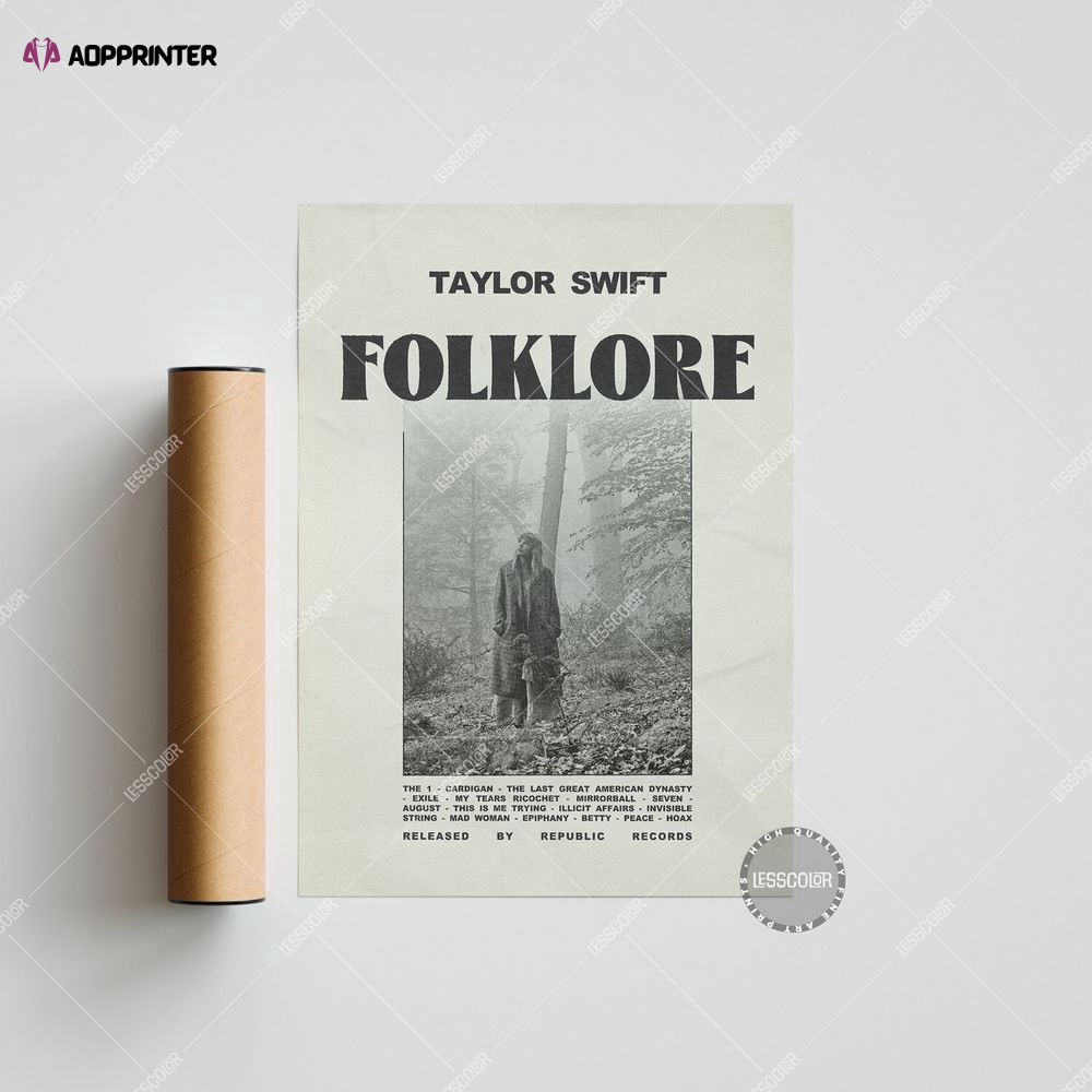 Tay.lor S.wi.ft Poster Folklore Poster – Gift For Home Decoration Tay.lor S.wi.ft Poster Folklore Poster – Gift For Home Decoration