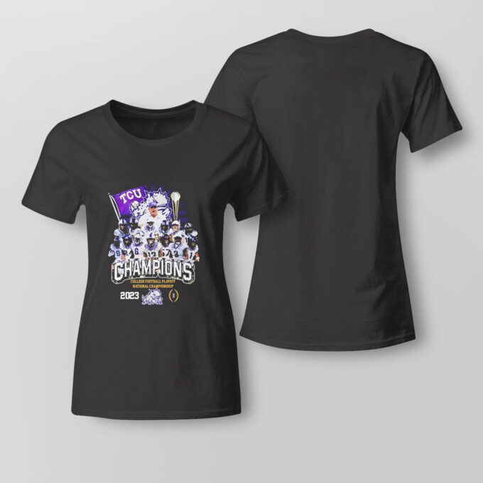 Tcu Horned Formed Champion College Football Playoff National Championship 2023 T-shirt For Fans