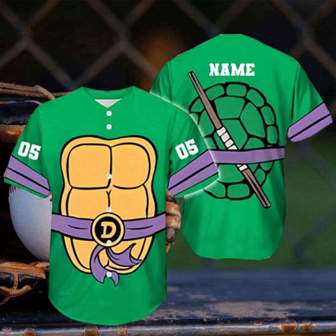 Teenage Mutant Ninja Turtles Mutant Mayhem Movie Baseball Jersey – Custom Name Shirt