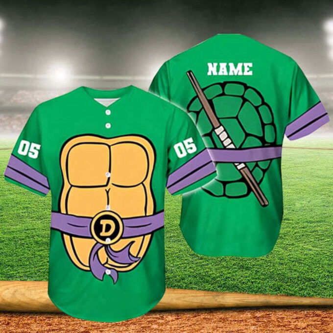 Teenage Mutant Ninja Turtles Mutant Mayhem Movie Baseball Jersey – Custom Name Shirt