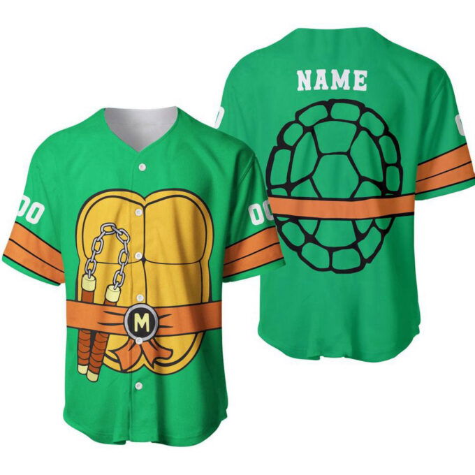 Teenage Mutant Ninja Turtles Mutant Mayhem Movie Baseball Jersey – Custom Name Shirt