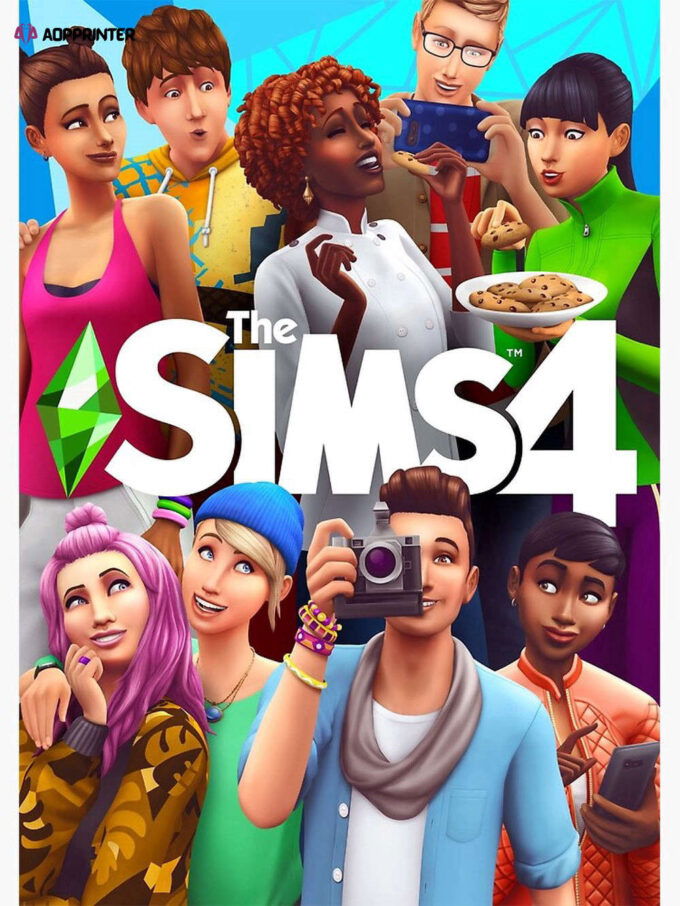 The Sims 4 Game Cover Premium Matte Vertical Poster, Best Gift For Home Decorations