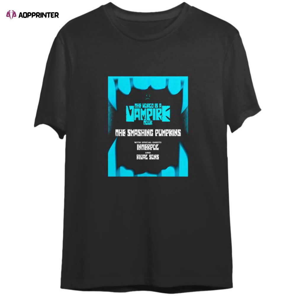 The Smashing Pumpkins The World Is a Vampire Tour 2023 T Shirt, The World Is a Vampire Tour Shirt The Smashing Pumpkins The World Is a Vampire Tour 2023 T Shirt, The World Is a Vampire Tour Shirt