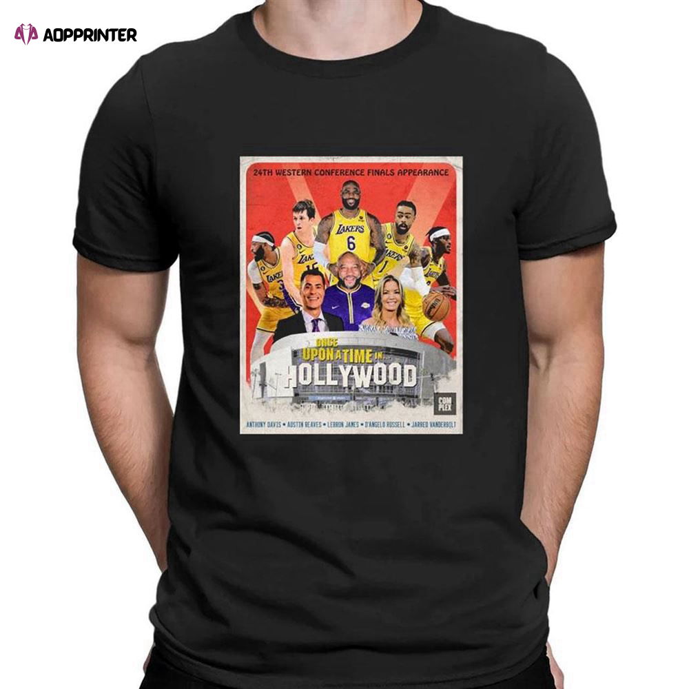 The Upon A Time In Hollywood Los Angeles Lakers 24th Western Conference Finals T-shirt For Men Women The Upon A Time In Hollywood Los Angeles Lakers 24th Western Conference Finals T-shirt For Men Women