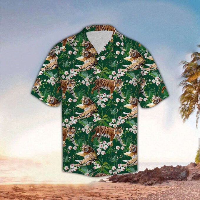 Tiger Tropical Flower Hawaiian Shirt, Gift For Men And Women