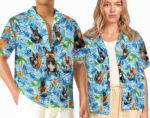 Tropical Flowers Bulldog Hawaiian Shirt, Gift For Men And Women