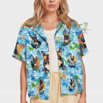 Tropical Flowers Bulldog Hawaiian Shirt, Gift For Men And Women