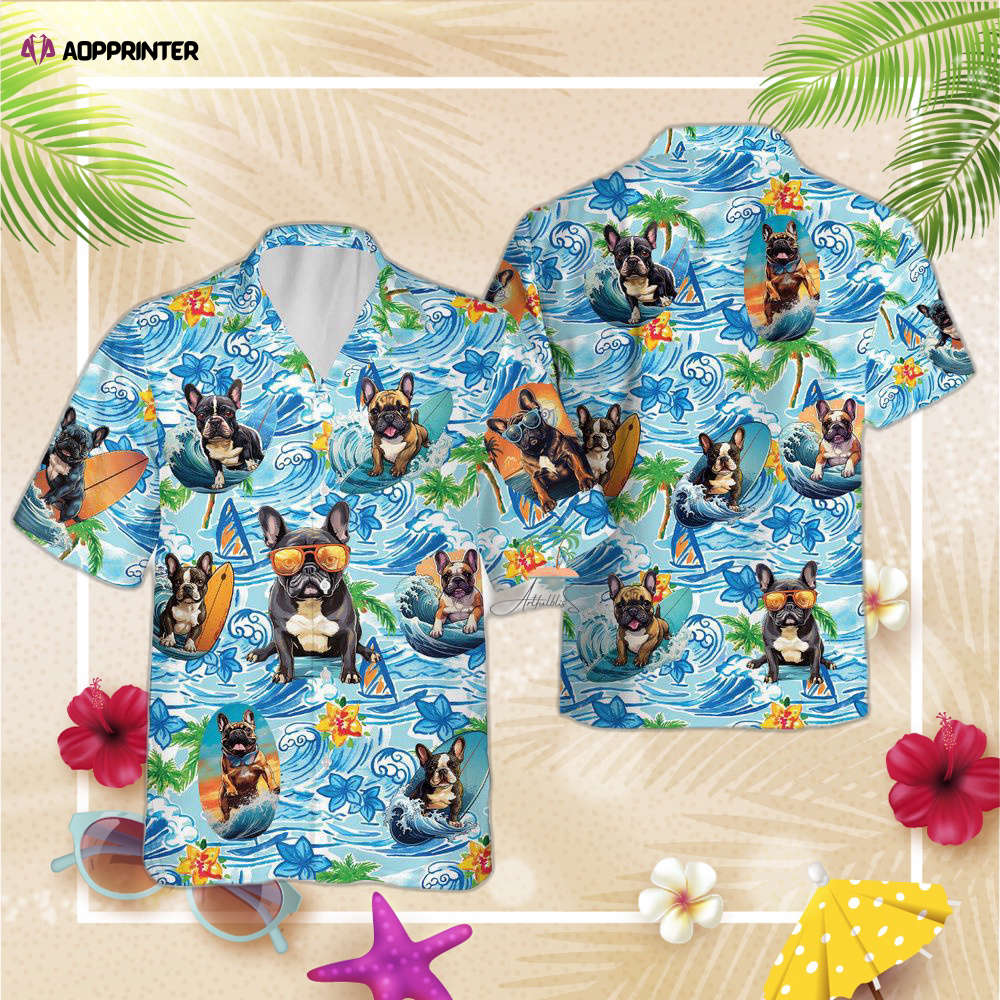 Tropical Flowers Bulldog Hawaiian Shirt, Gift For Men And Women Tropical Flowers Bulldog Hawaiian Shirt, Gift For Men And Women