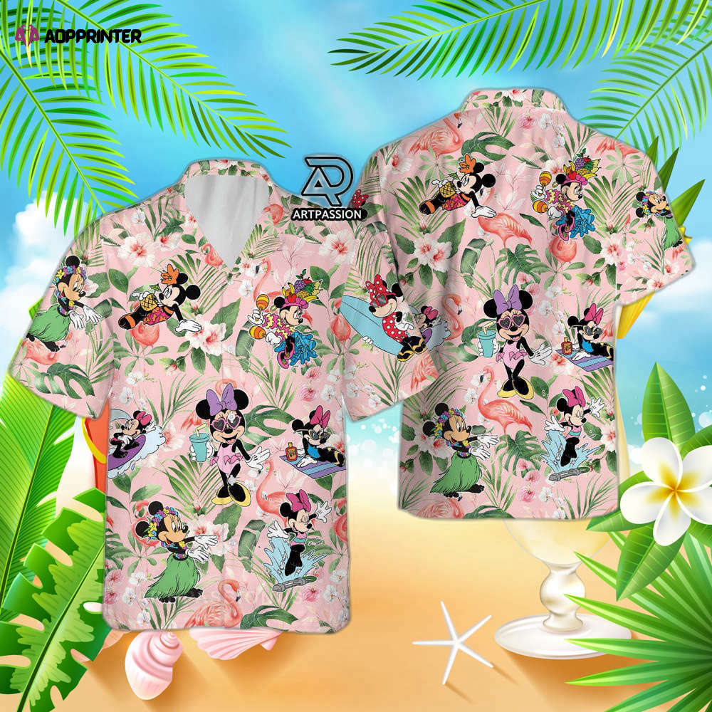 Tropical Minnie Hawaiian Shirt, Funny Minnie Disney, For Men Women Tropical Minnie Hawaiian Shirt, Funny Minnie Disney, For Men Women