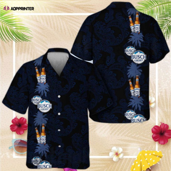 Tropical Palm Mandala Busch Light Hawaiian Shirt For Men Women