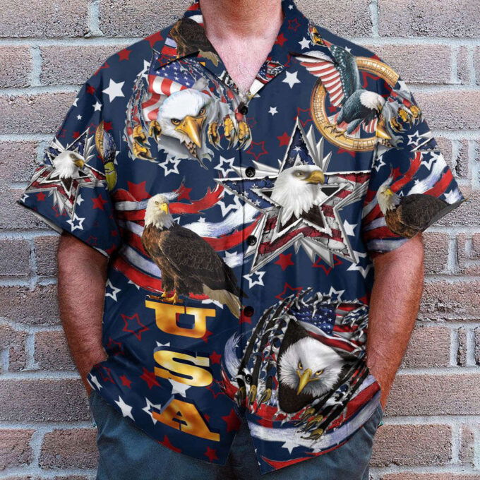 USA Flag Independence Day Hawaiian Shirt, Gift For Men And Women