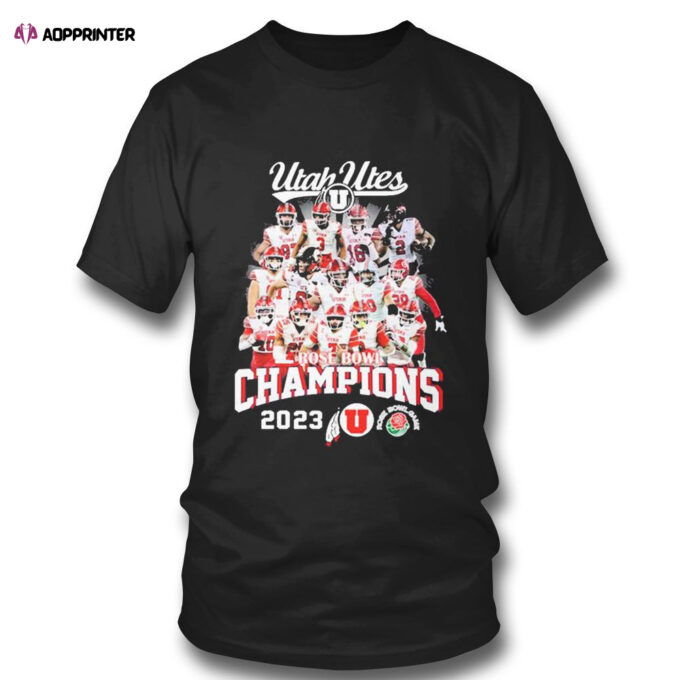 Utah Utes Rose Bowl Champions 2023 Team T-shirt For Fans