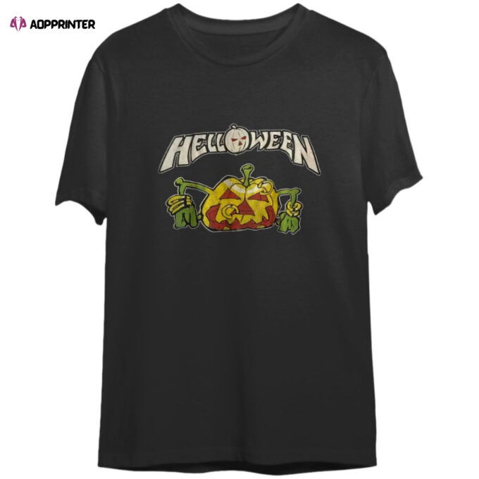 Vintage 90’s Helloween T-Shirt, Heavy Power Speed Metal Retro Hard Rock Band  T-Shirt