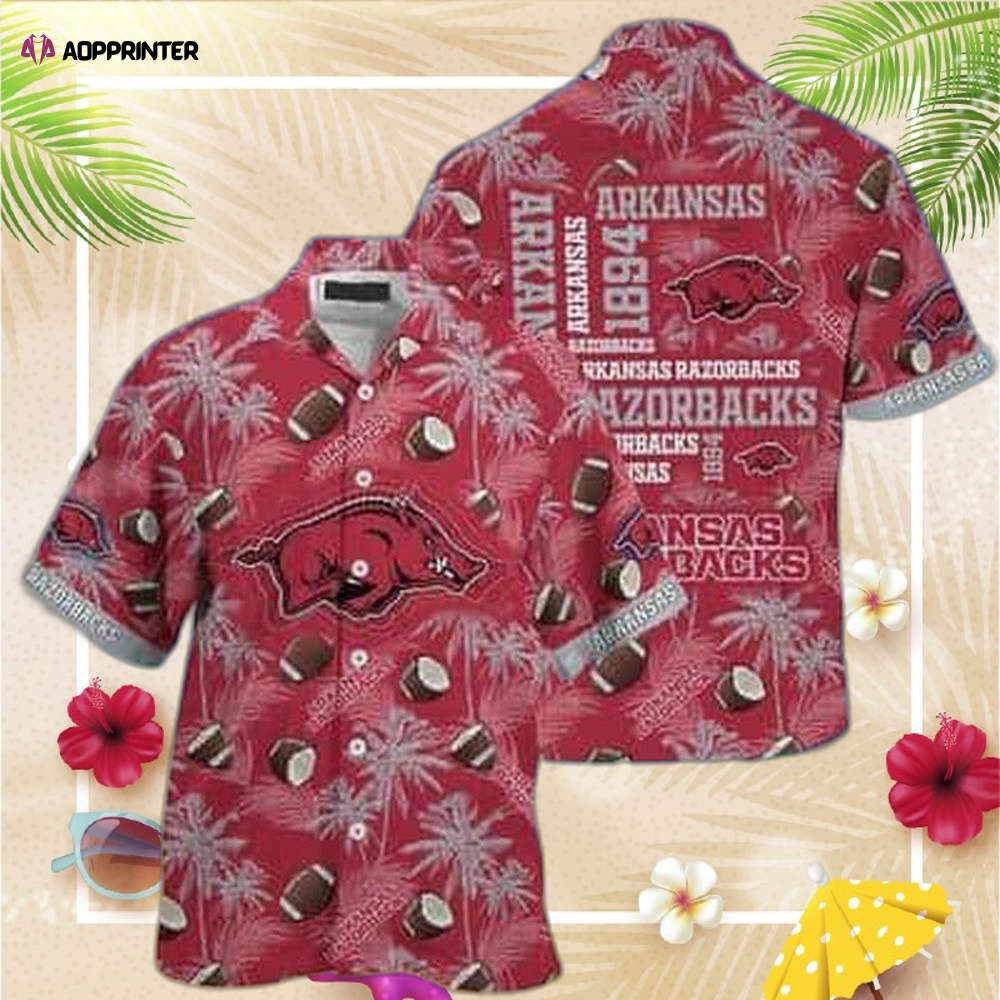 Vintage Aloha NCAA Arkansas Razorbacks Hawaiian Shirt Beach Gift For Dad Vintage Aloha NCAA Arkansas Razorbacks Hawaiian Shirt Beach Gift For Dad