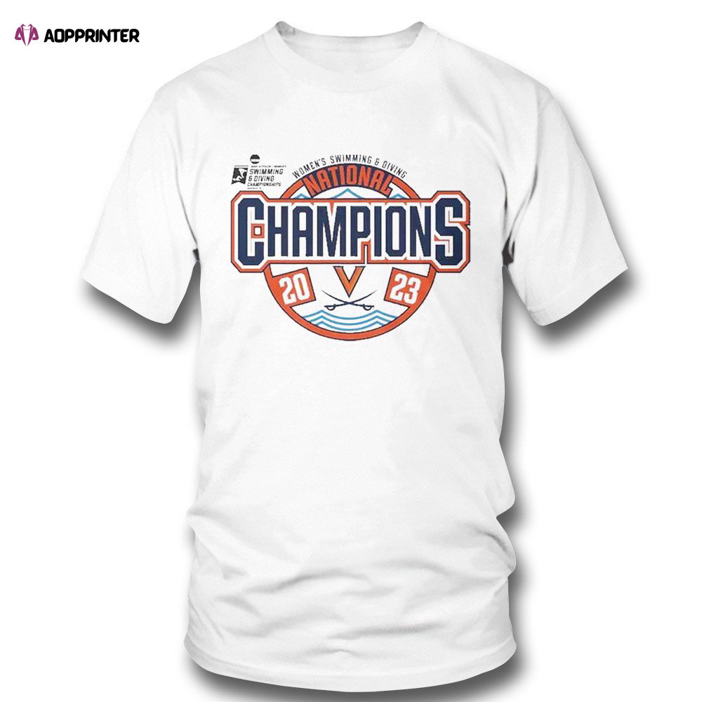 Virginia Cavaliers 2023 Ncaa Womens Swimming Diving National Champions T-shirt For Fans Virginia Cavaliers 2023 Ncaa Womens Swimming Diving National Champions T-shirt For Fans