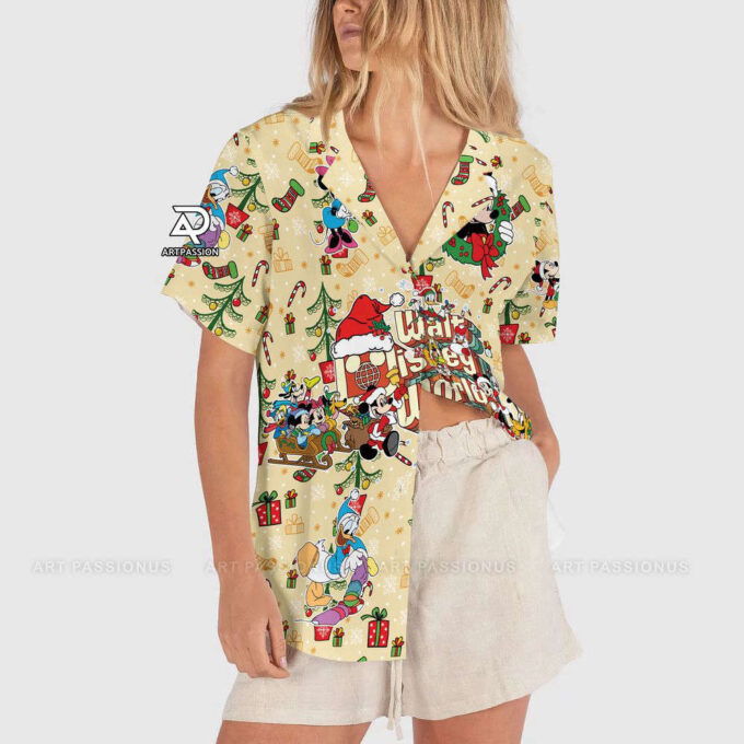 Walt Disney World Christmas Hawaiian Shirt, Mickey Minnie D