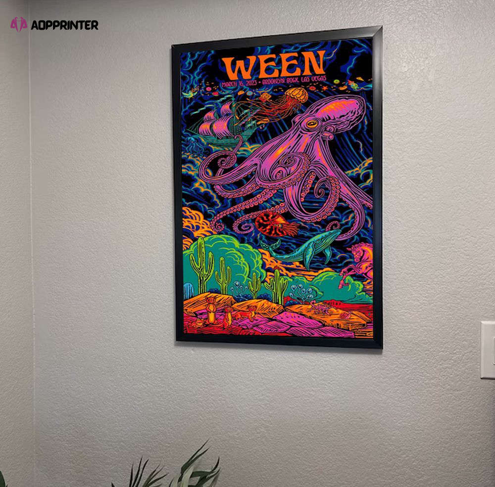 Ween Brooklyn Bowl, Las vegas March 16, 2023 Poster, Best Gift For Home Decorations Ween Brooklyn Bowl, Las vegas March 16, 2023 Poster, Best Gift For Home Decorations