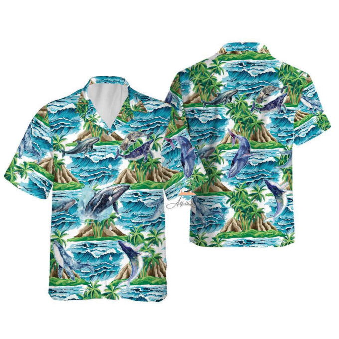Whale Hawaiian Shirt, Gift For Men And Women, Beach Animal Lover Hawaii Shirt