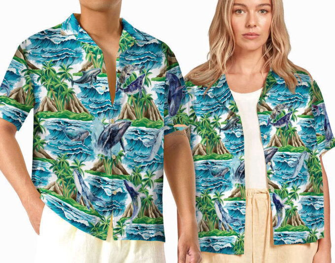 Whale Hawaiian Shirt, Gift For Men And Women, Beach Animal Lover Hawaii Shirt