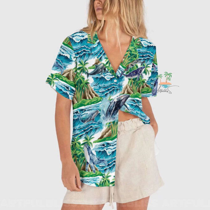 Whale Hawaiian Shirt, Gift For Men And Women, Beach Animal Lover Hawaii Shirt