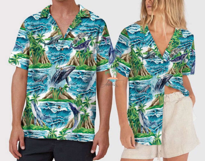Whale Hawaiian Shirt, Gift For Men And Women, Beach Animal Lover Hawaii Shirt