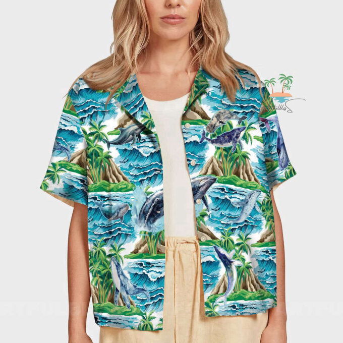 Whale Hawaiian Shirt, Gift For Men And Women, Beach Animal Lover Hawaii Shirt