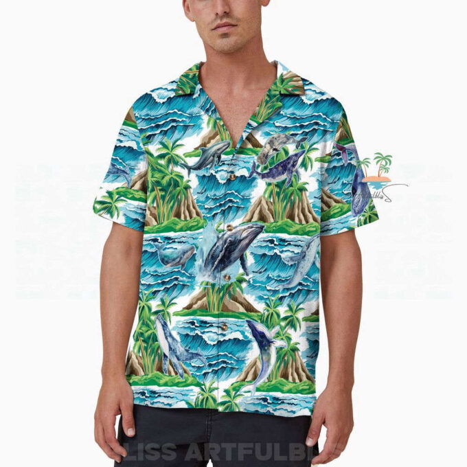 Whale Hawaiian Shirt, Gift For Men And Women, Beach Animal Lover Hawaii Shirt