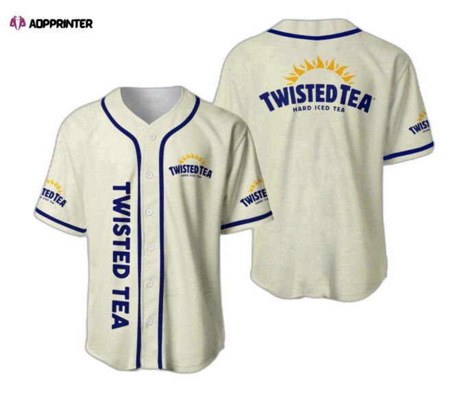 White Twisted Tea Baseball Shirt, Twisted Tea Baseball Jersey Shirt, Gift For Men