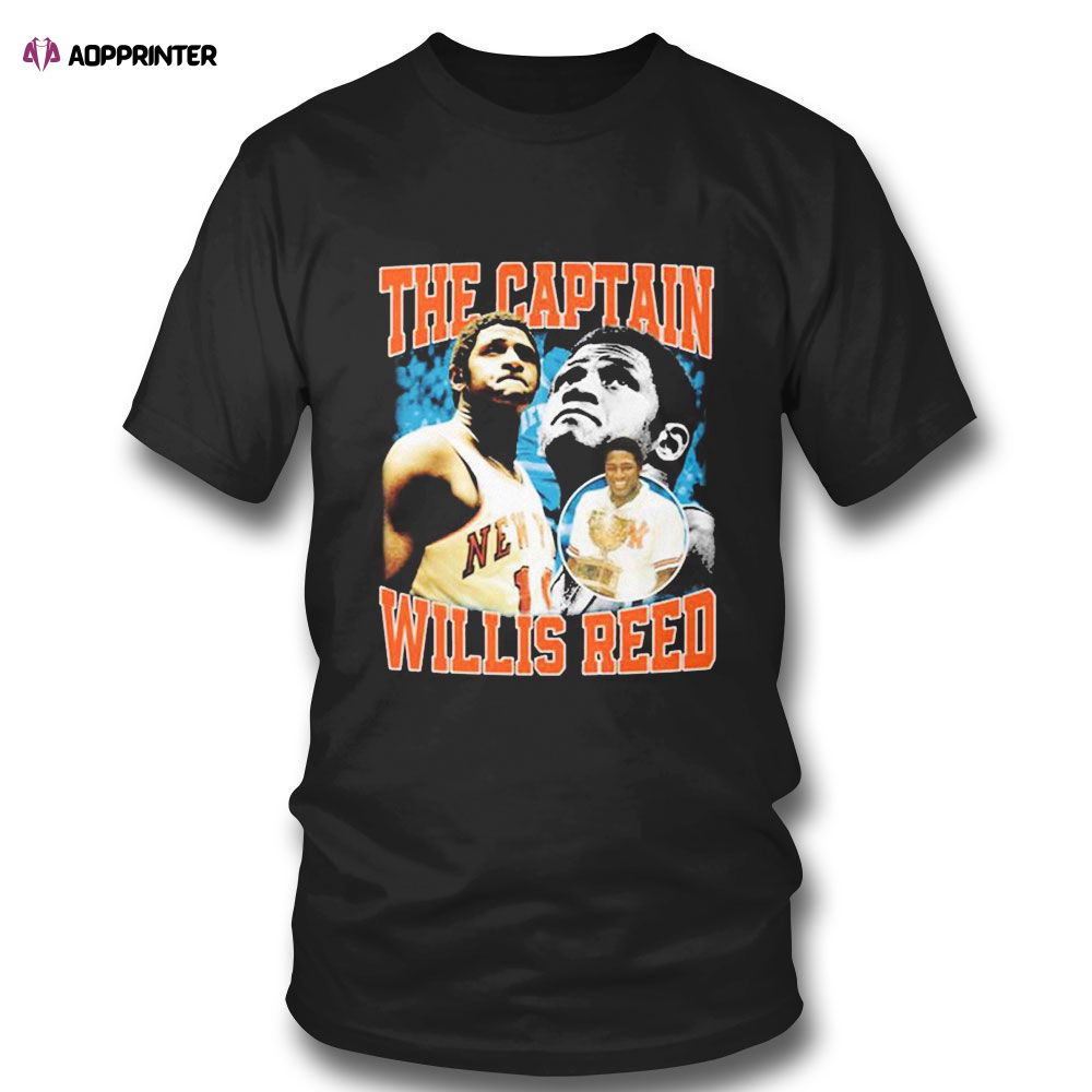 Willis Reed Nba New York Knicks Legend T-shirt For Fans Willis Reed Nba New York Knicks Legend T-shirt For Fans